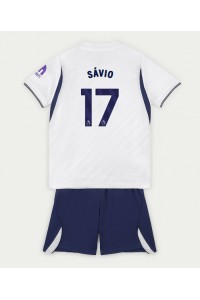 Tottenham Hotspur Savio #17 Jalkapallovaatteet Lasten Kotipeliasu 2026-27 Lyhythihainen (+ Lyhyet housut)